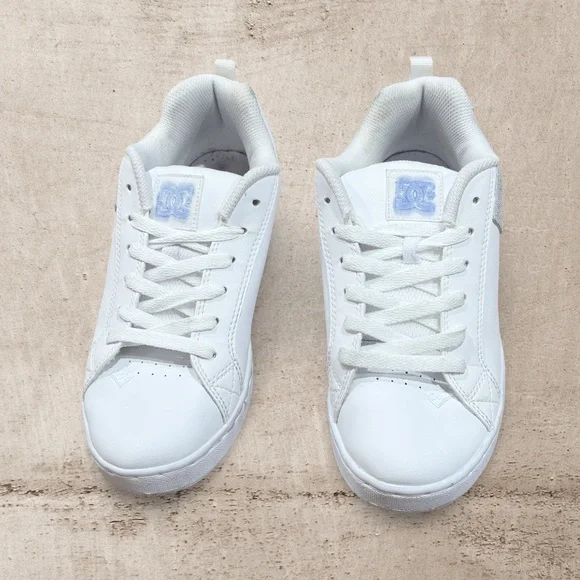 DC Women's White and Silver Sneakers - Picture 2 of 5